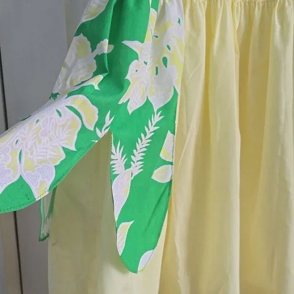 Cute Vintage Smocked Shirred Full Petal Skirt Set with Tube Top Eyelet Trim - Picture 3 of 11